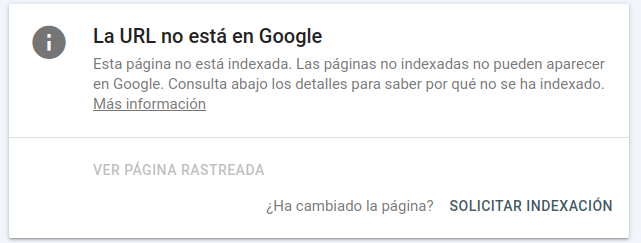 url no indexada